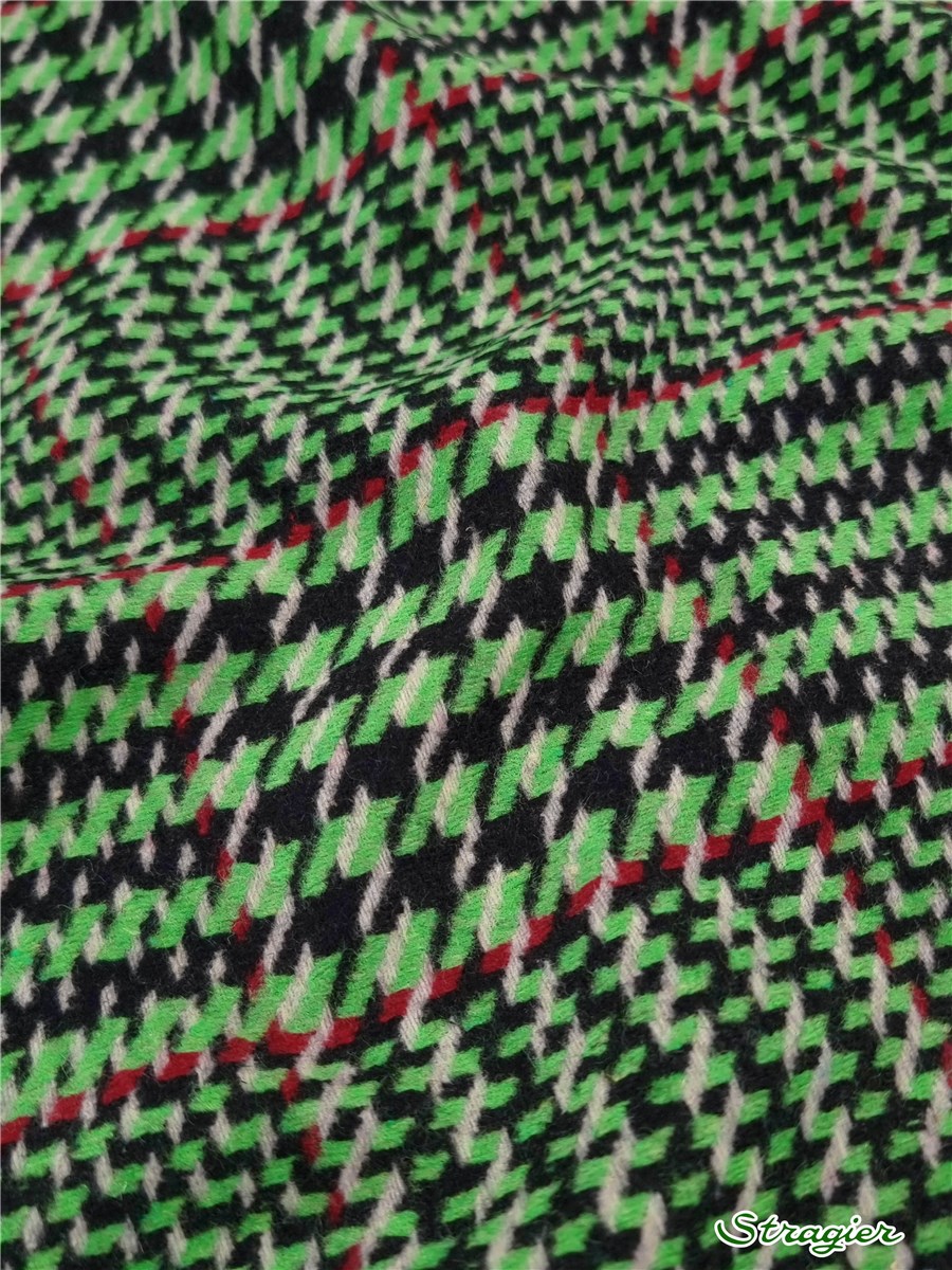 Wool - Coat - Grand Prince de Galles - Emeraude - Vert Bouteille