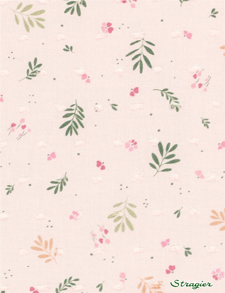 Cotton Batiste - Swiss Dots - Apolonia - Amande rosée