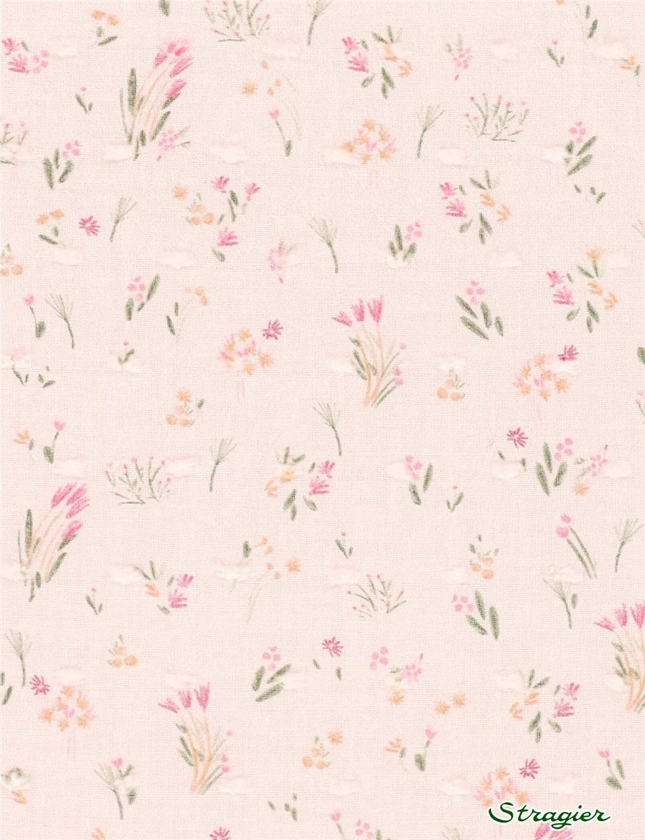 Cotton Batiste - Swiss Dots - Iliane - Amande rosée