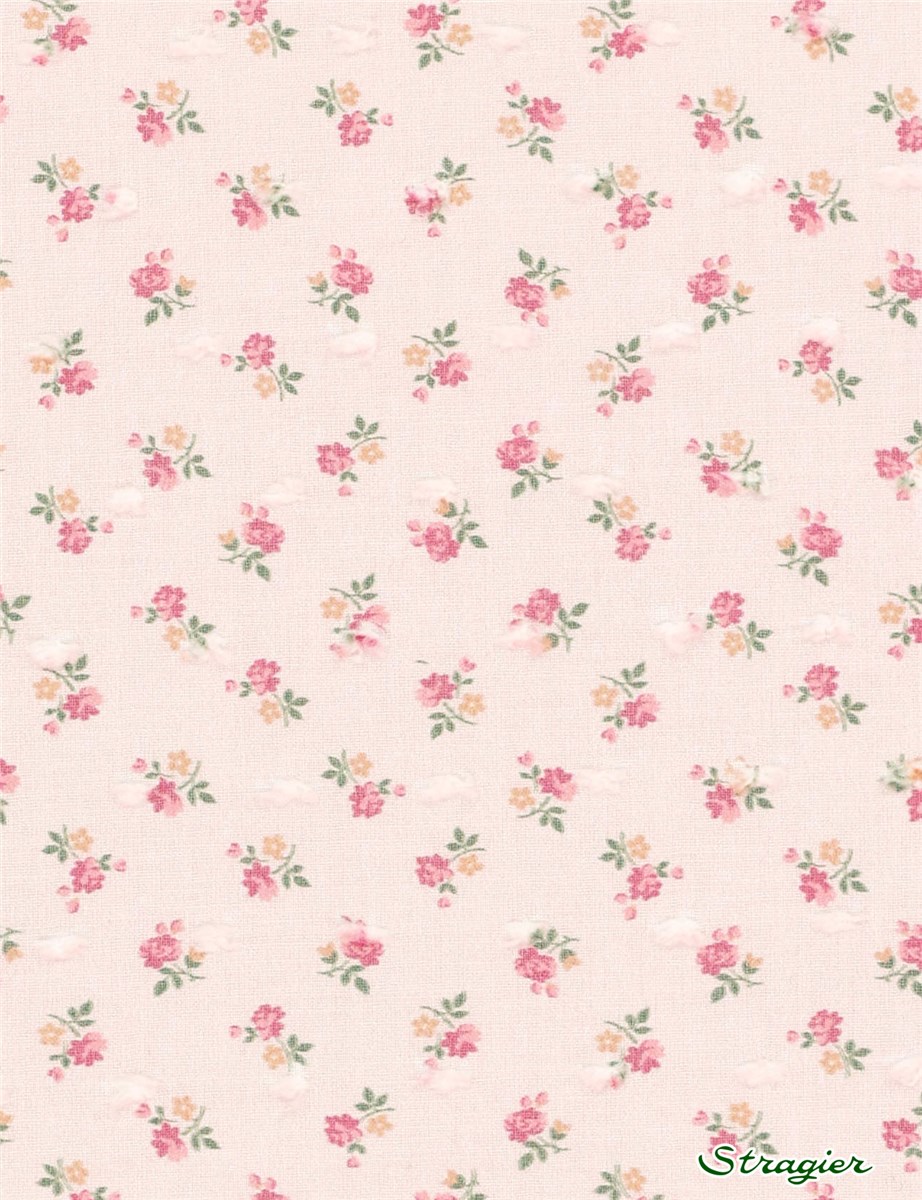 Cotton Batiste - Swiss Dots - Ornella - Amande rosée