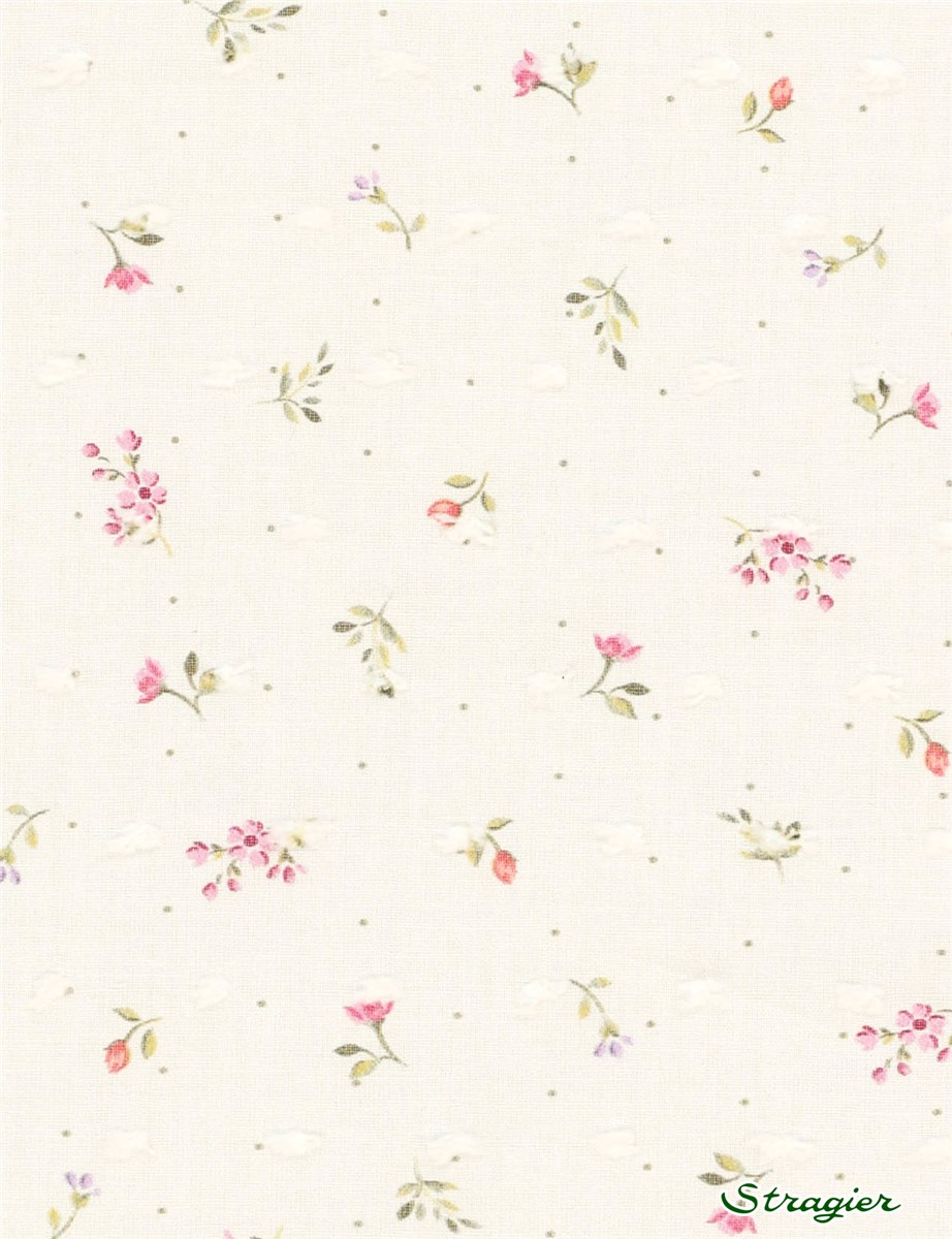 Cotton Batiste - Swiss Dots - Bérénice - Thé vert