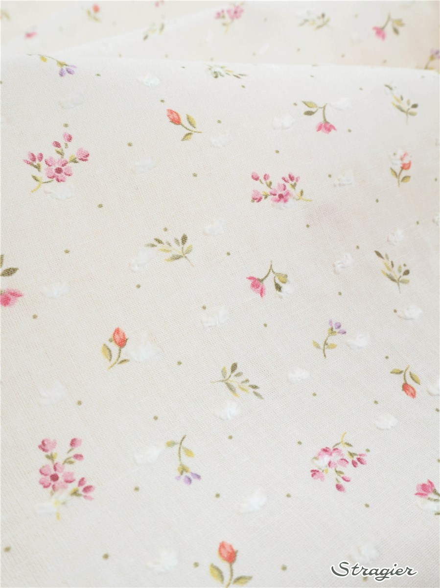 Cotton Batiste - Swiss Dots - Bérénice - Thé vert