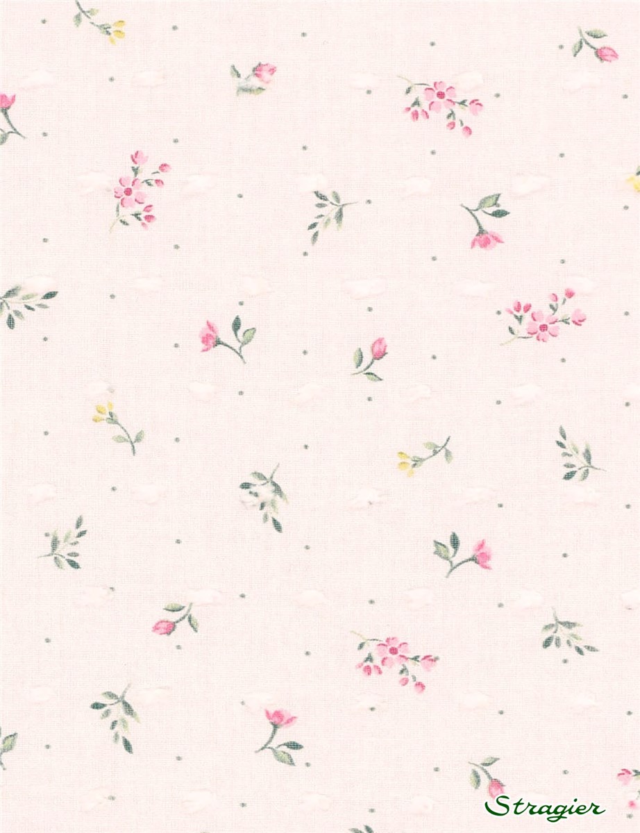 Cotton Batiste - Swiss Dots - Bérénice - Amande rosée