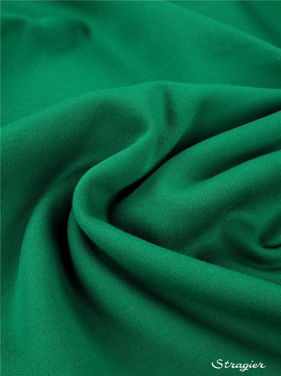 Knitted Fabric - Sweatshirt - extra quality - Plain - Vert Golf