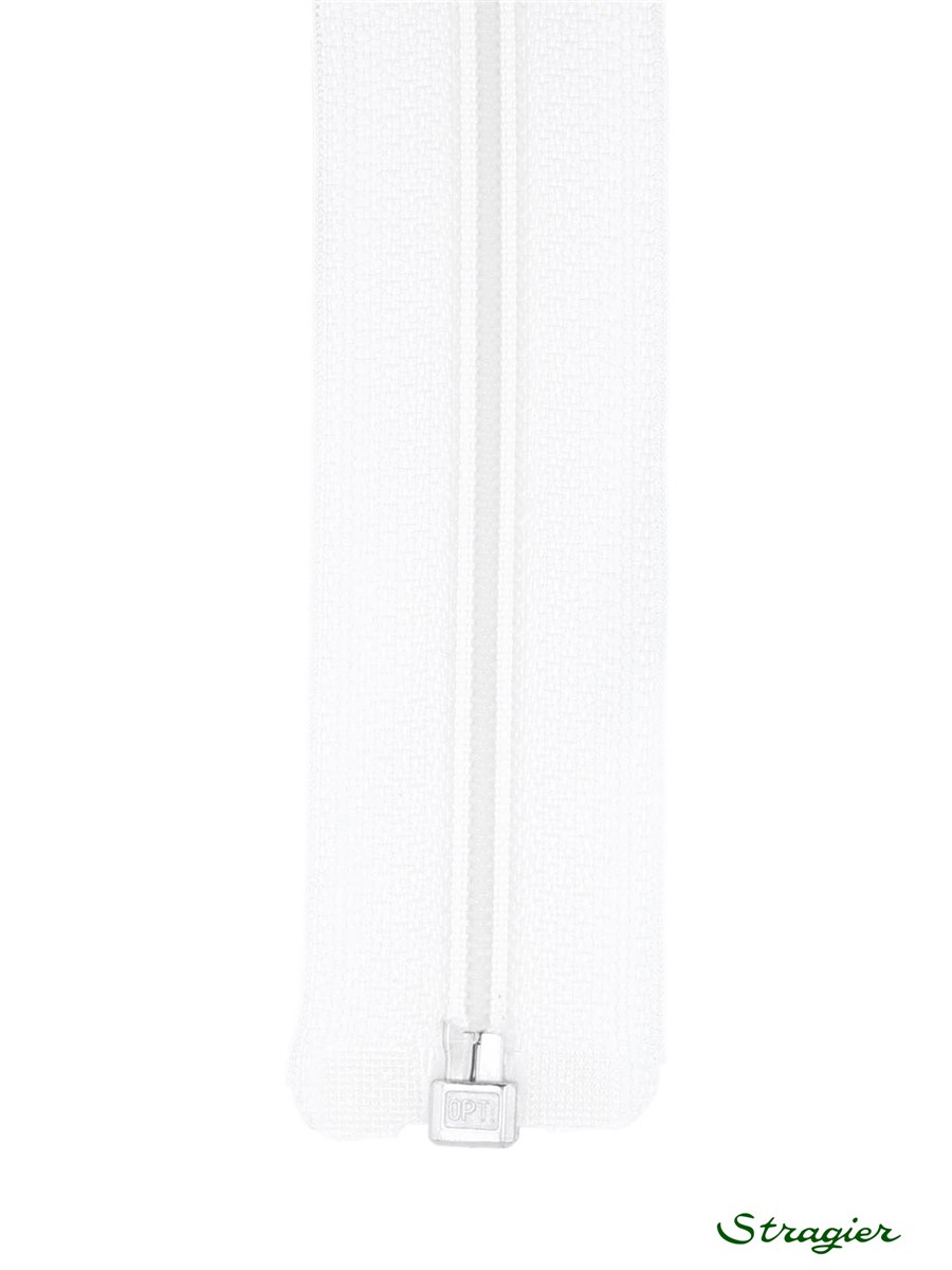 Spiral Zip - 6mm - Open End - Blanc - 25 cm
