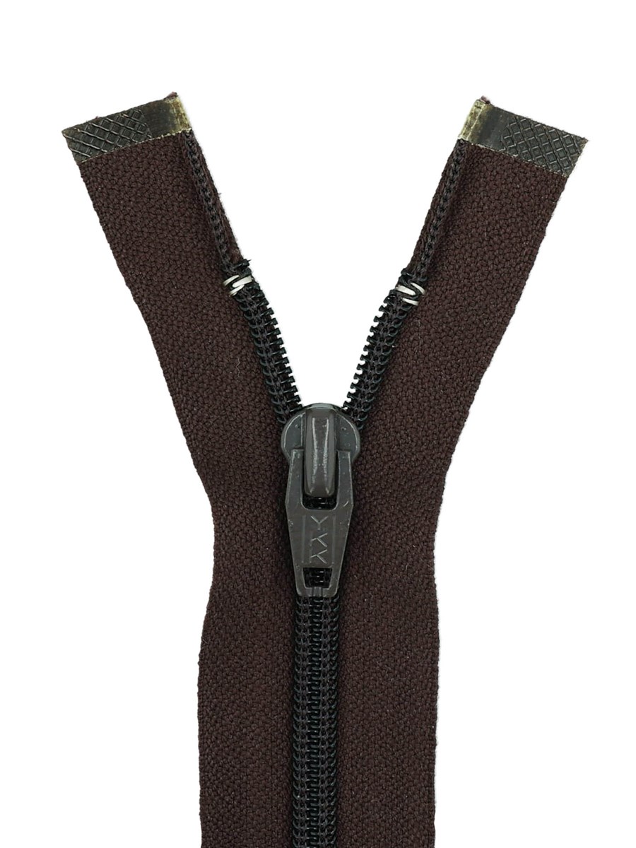Zip - maille spirale 6mm - Séparable - Chocolat - 25 cm