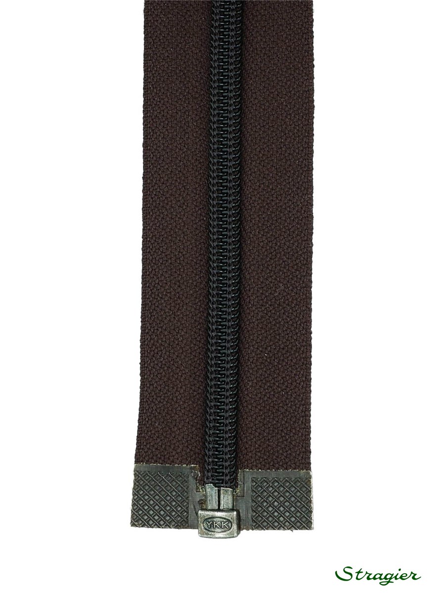 Spiral Zip - 6mm - Open End - Chocolat - 25 cm