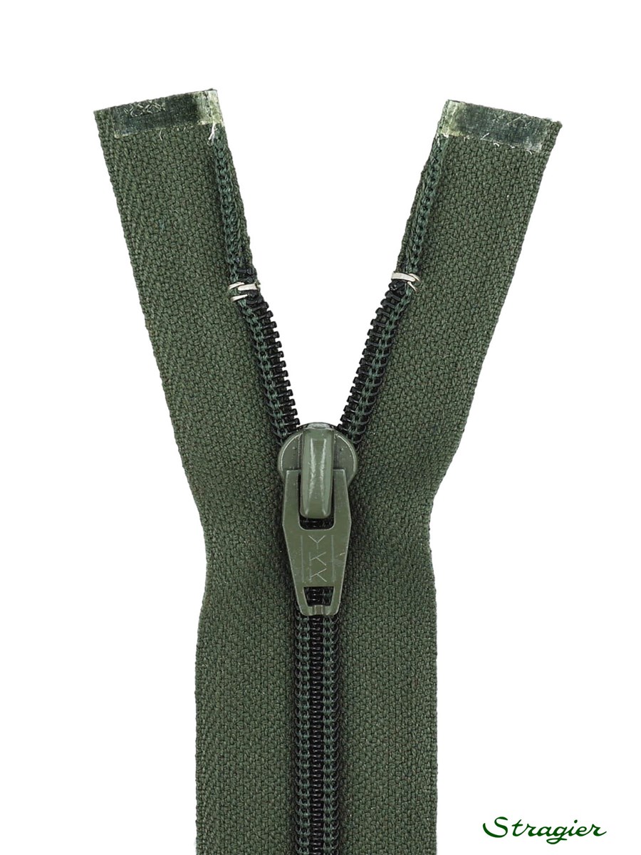Zip - maille spirale 6mm - Séparable - Vert Forêt - 25 cm