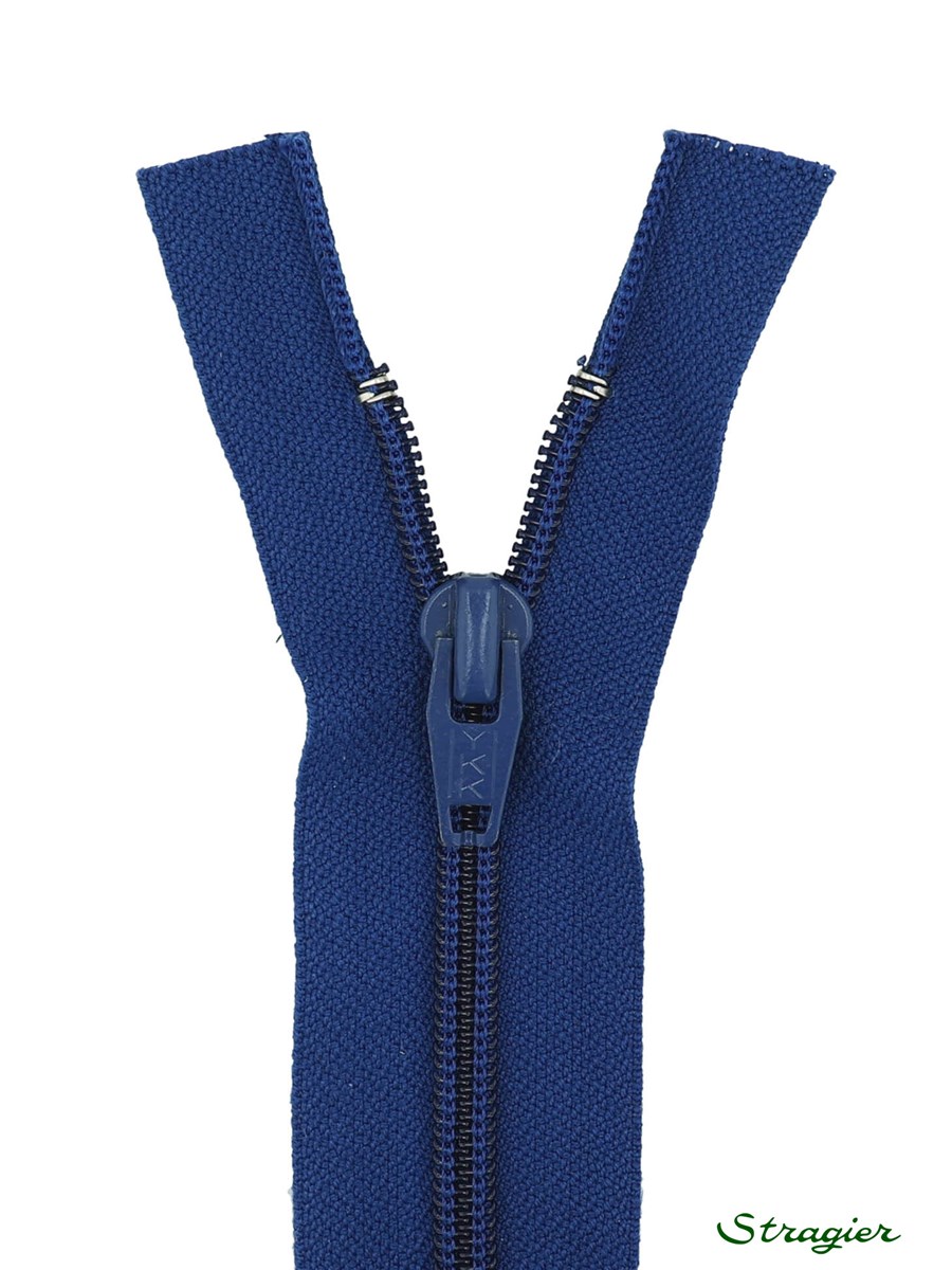 Zip - maille spirale 6mm - Séparable - Bleu Outremer - 30 cm