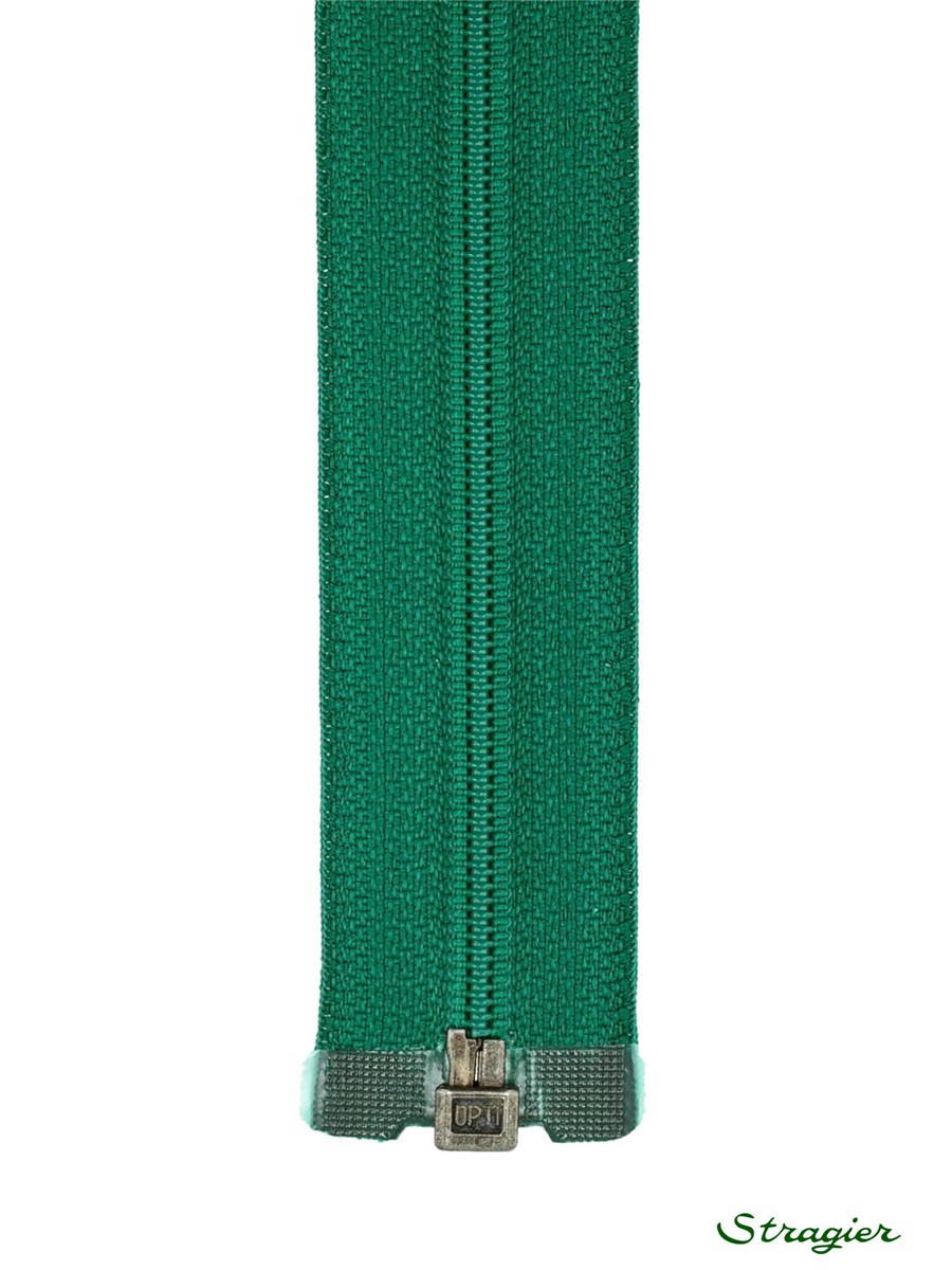 Zip - maille spirale 6mm - Séparable - Vert Golf - 35 cm