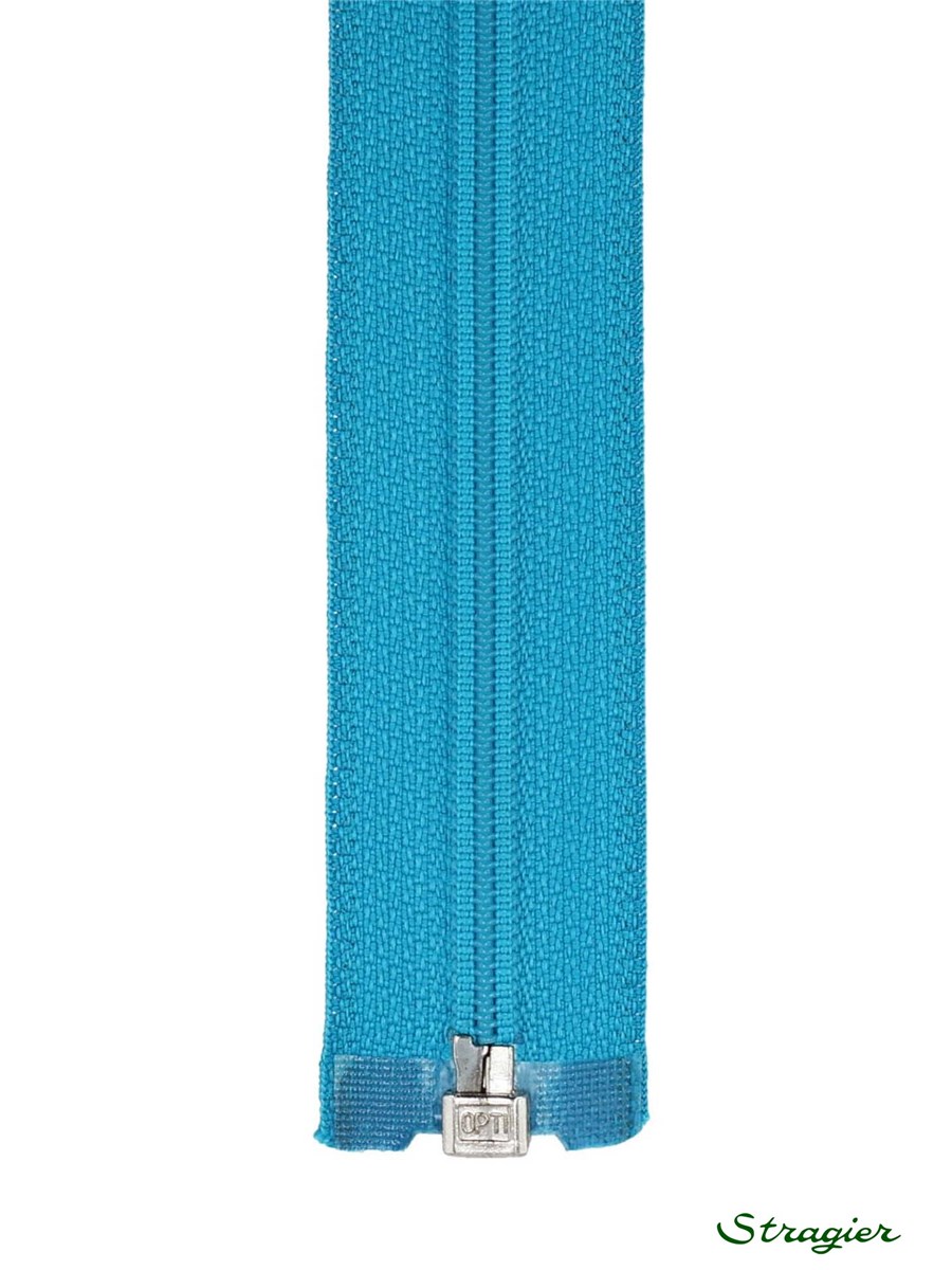 Zip - maille spirale 6mm - Séparable - Turquoise - 25 cm