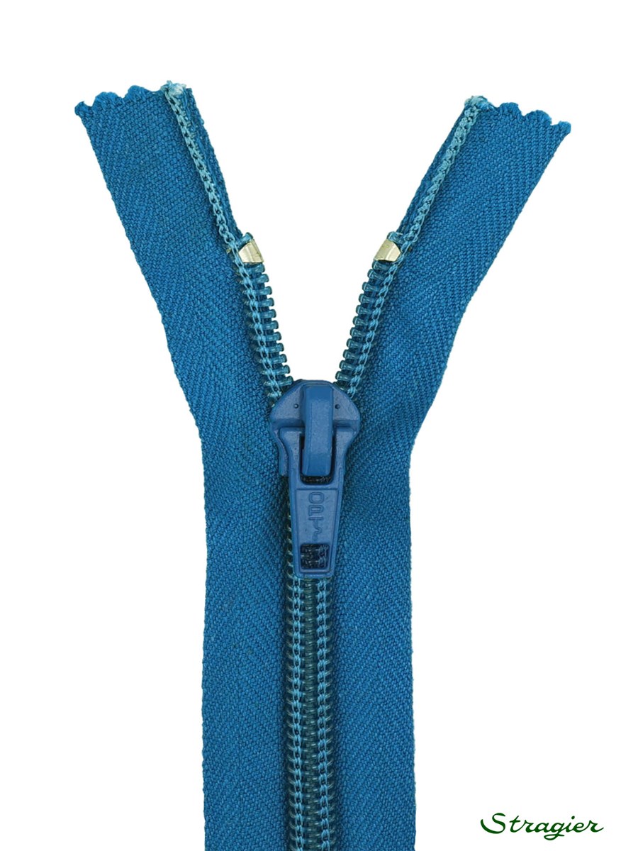 Zip - maille spirale 6mm - Séparable - Bleu Nautique - 35 cm