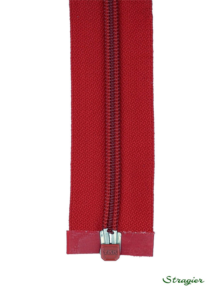 Spiral Zip - 6mm - Open End - Rouge Carmin - 35 cm