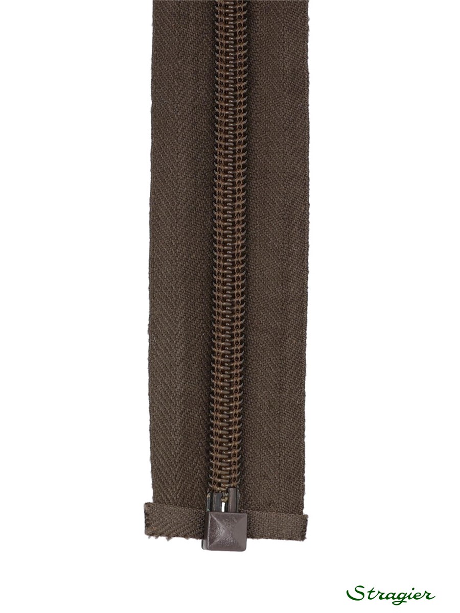 Spiral Zip - 6mm - Open End - Brownie - 35 cm