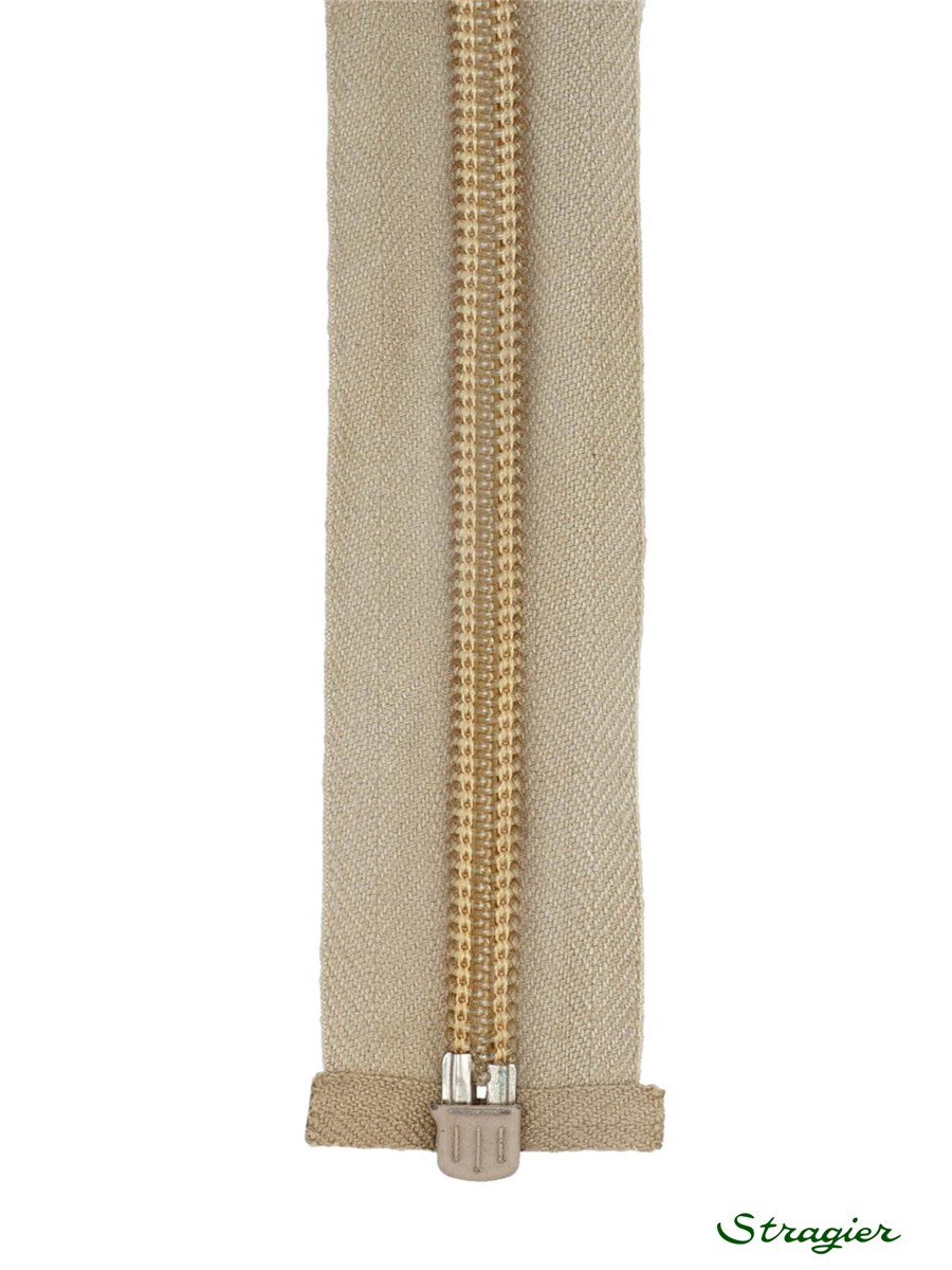 Zip - maille spirale 6mm - Séparable - Beige - 40 cm