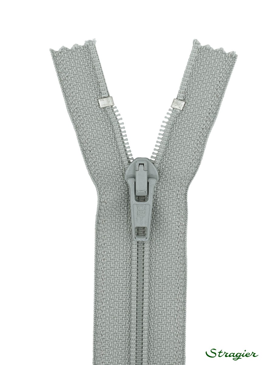 Zip - maille spirale 6mm - Séparable - Gris Mercure - 40 cm