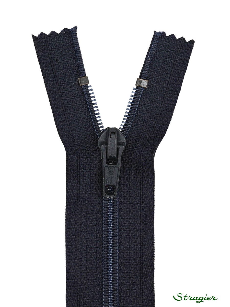 Zip - maille spirale 6mm - Séparable - Bleu caban - 40 cm