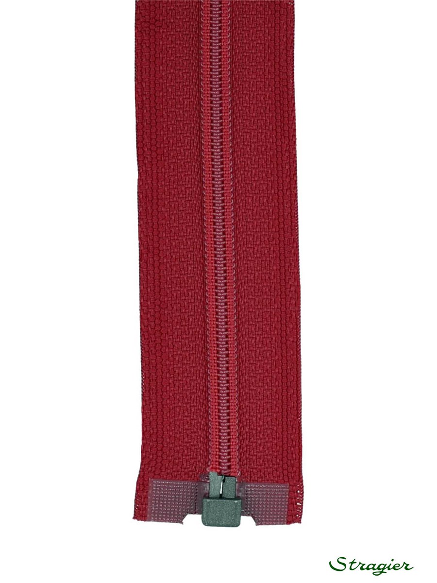 Spiral Zip - 6mm - Open End - Rouge Peony - 45 cm