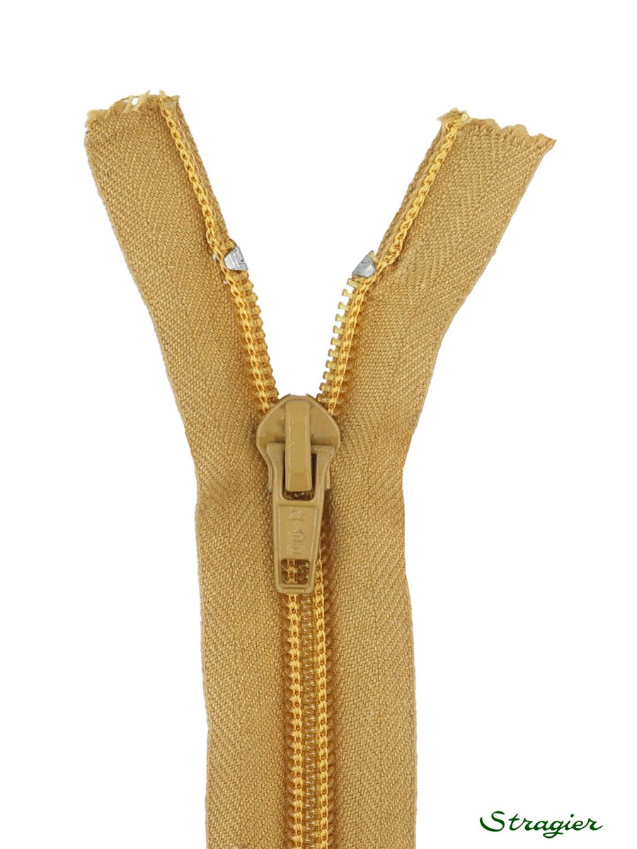 Spiral Zip - 6mm - Open End - Or Clair - 45 cm