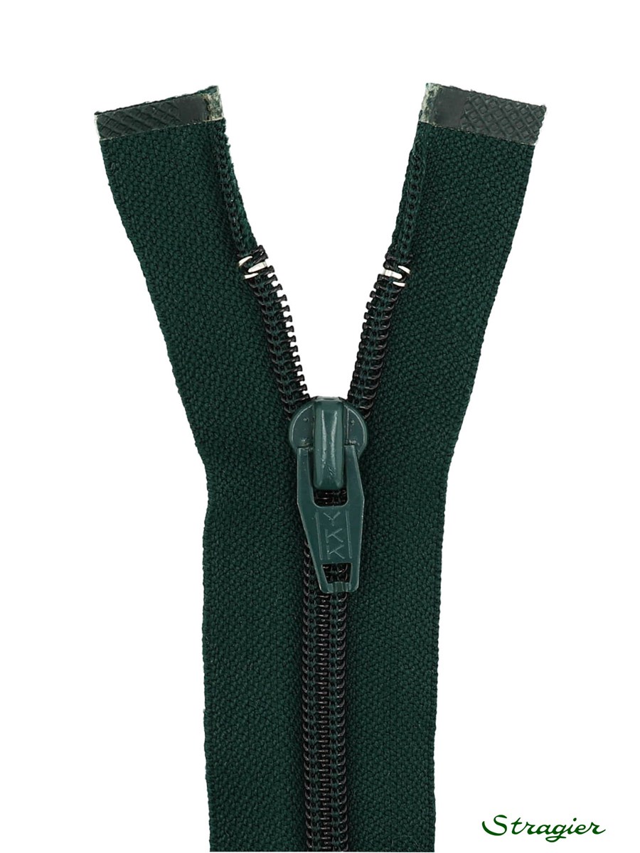 Spiral Zip - 6mm - Open End - Vert jaspe - 45 cm