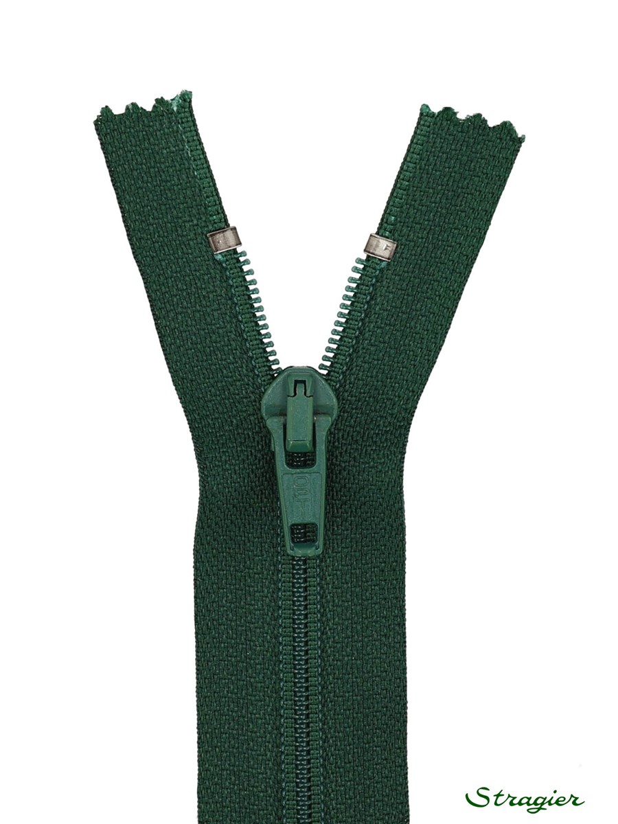 Zip - maille spirale 6mm - Séparable - Vert bouteille - 55 cm
