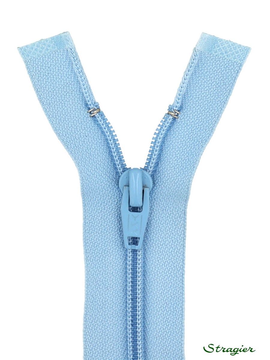 Zip - maille spirale 6mm - Séparable - Bleu clair - 50 cm