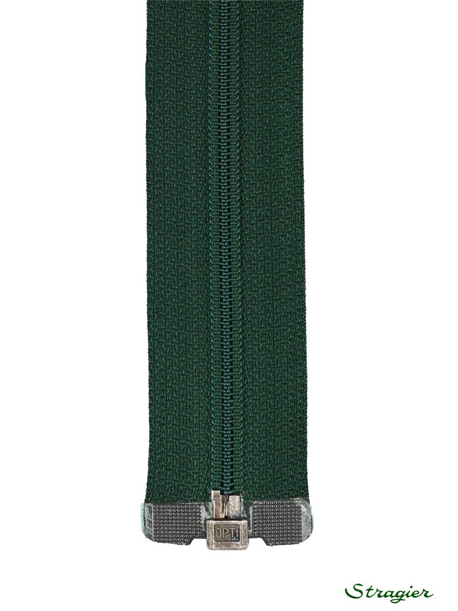 Zip - maille spirale 6mm - Séparable - Vert bouteille - 50 cm