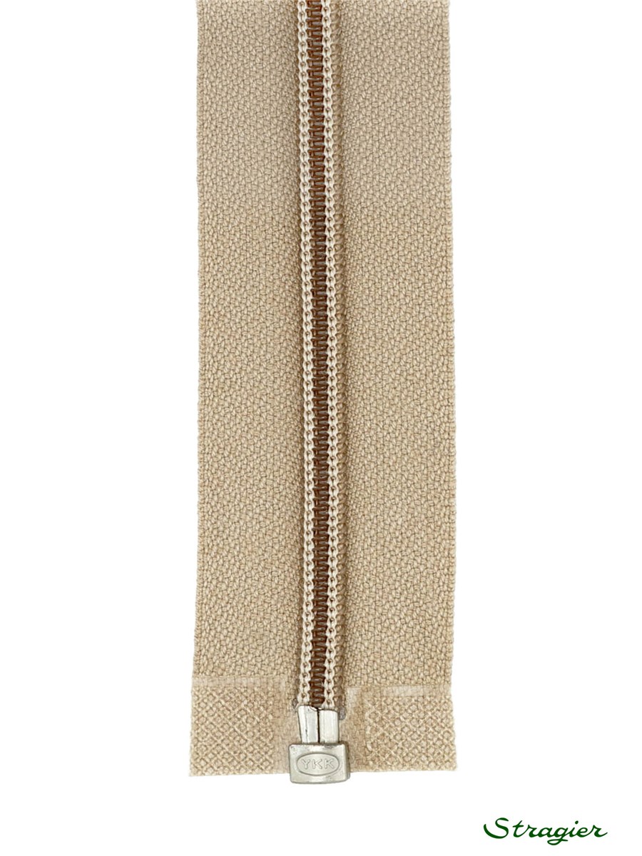 Zip - maille spirale 6mm - Séparable - Beige chaud - 50 cm
