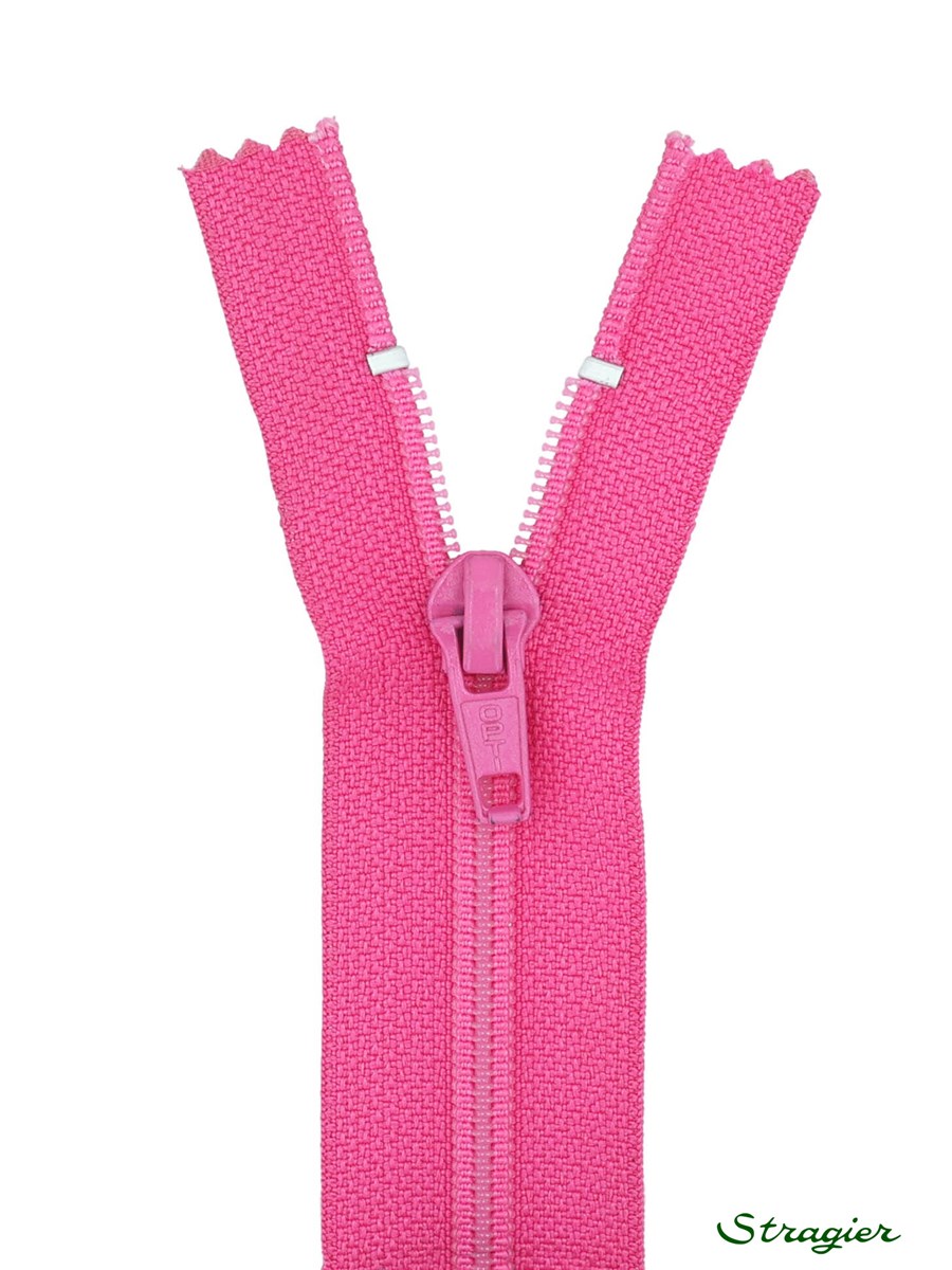 Spiral Zip - 6mm - Open End - Magenta - 55 cm