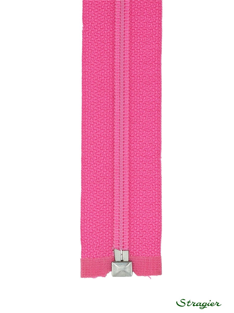 Spiral Zip - 6mm - Open End - Magenta - 55 cm