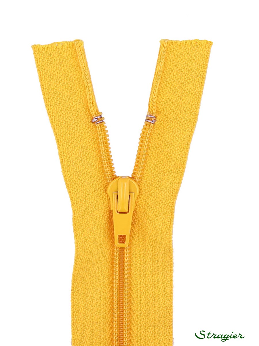 Zip - maille spirale 6mm - Séparable - Jaune Soleil - 60 cm