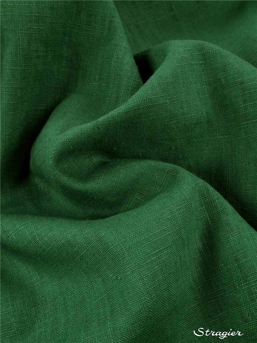 Toile pur Lin - Uni - Vert Feuillage