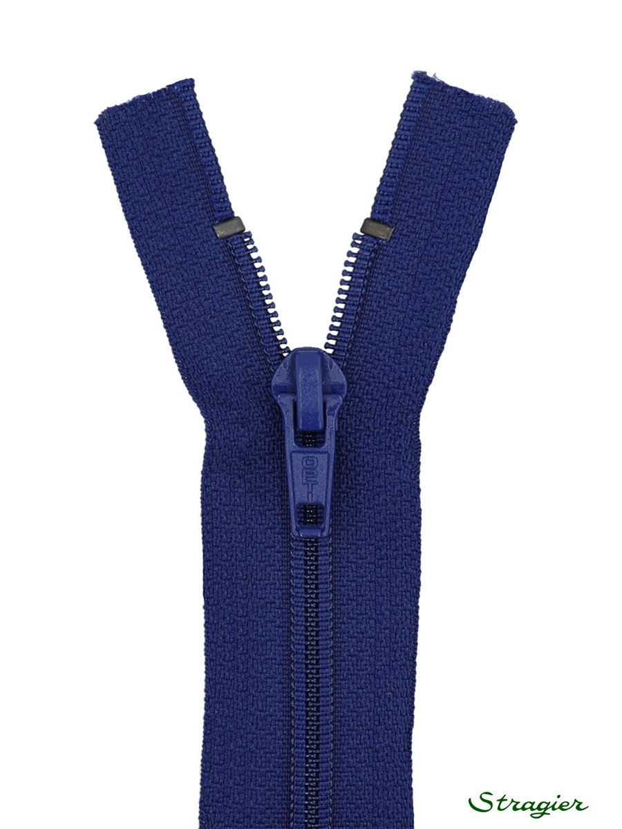 Zip - maille spirale 6mm - Séparable - Marine clair - 40 cm