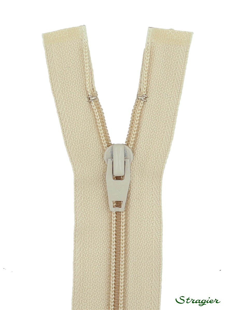 Spiral Zip - 6mm - Open End - Caillou - 45 cm
