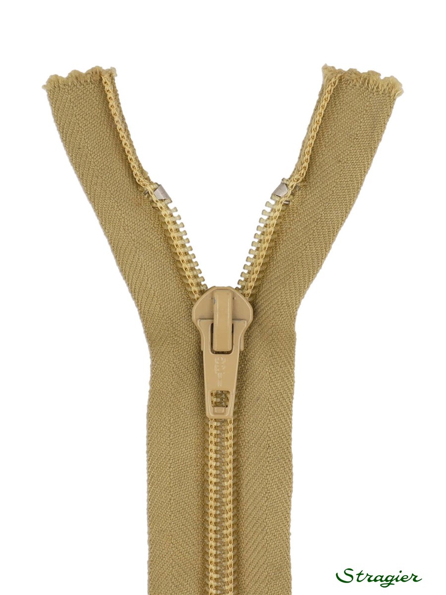 Zip - maille spirale 6mm - Séparable - Beige Sable - 35 cm