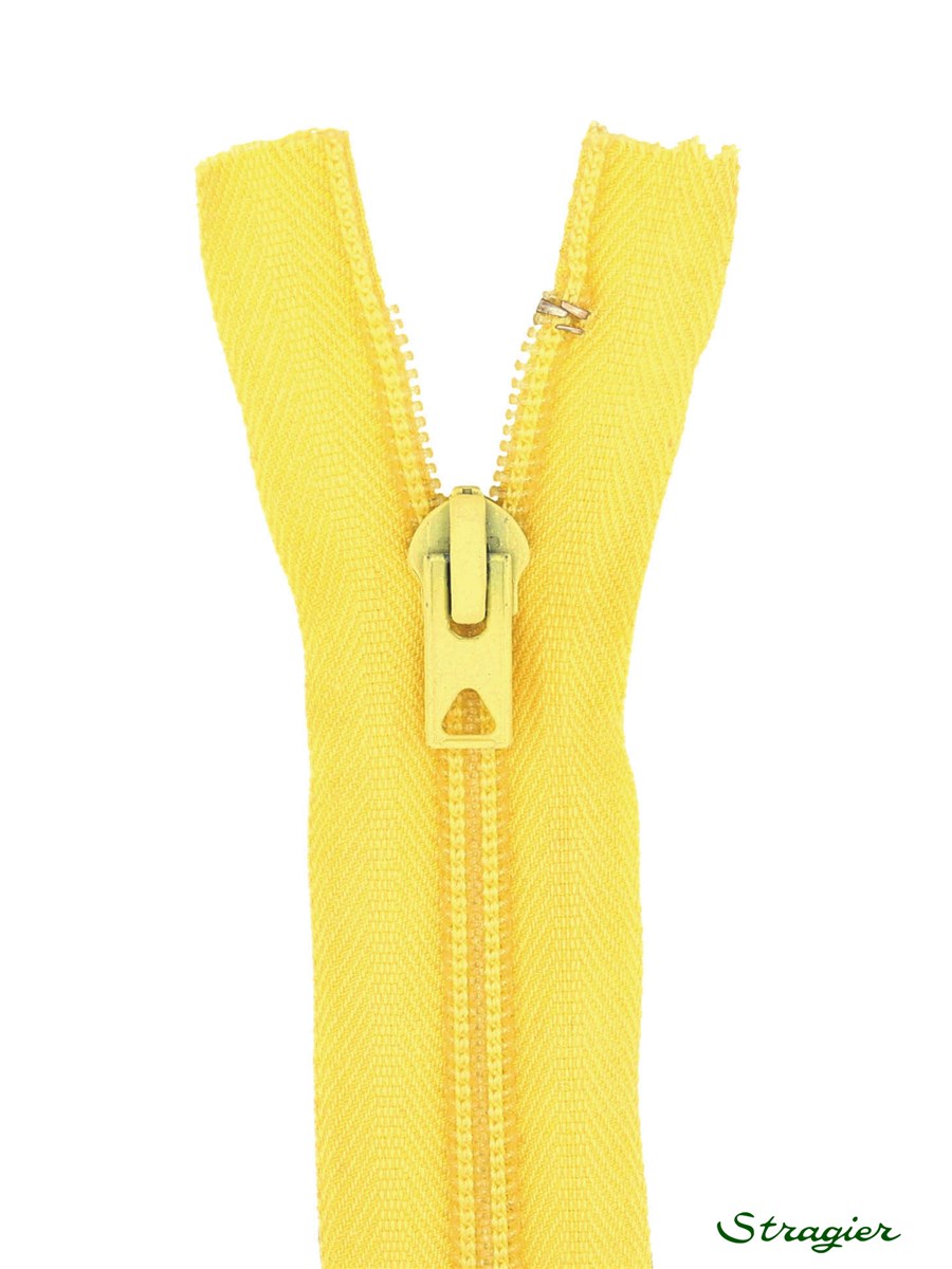 Zip - maille spirale 6mm - Séparable - Bouton d'or - 50 cm