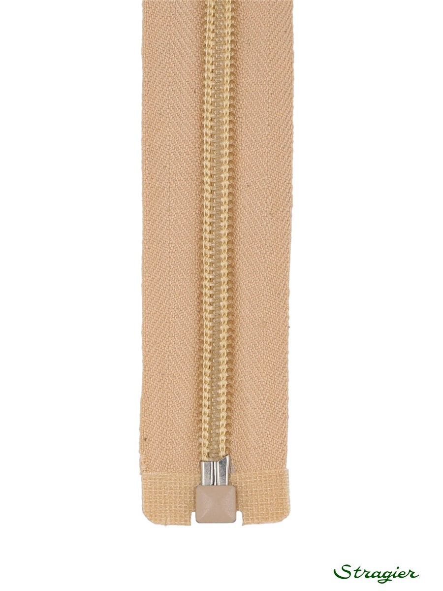 Zip - maille spirale 6mm - Séparable - Beige rosé - 55 cm