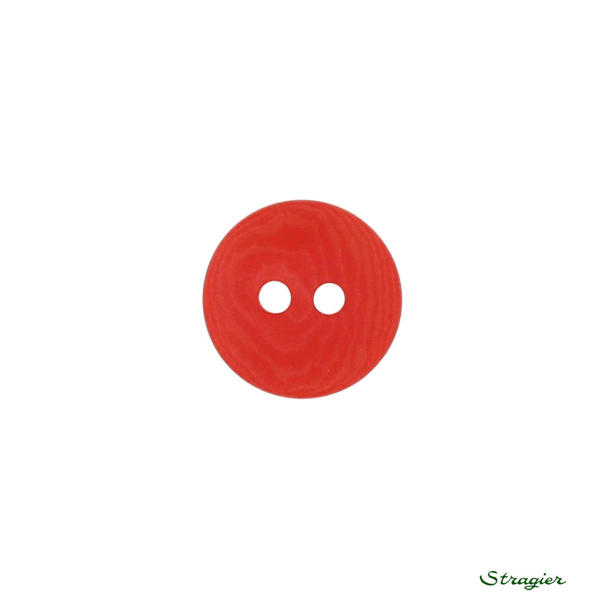 Ivory-Nut Buttons - 2 trous - Rouge - 12 mm