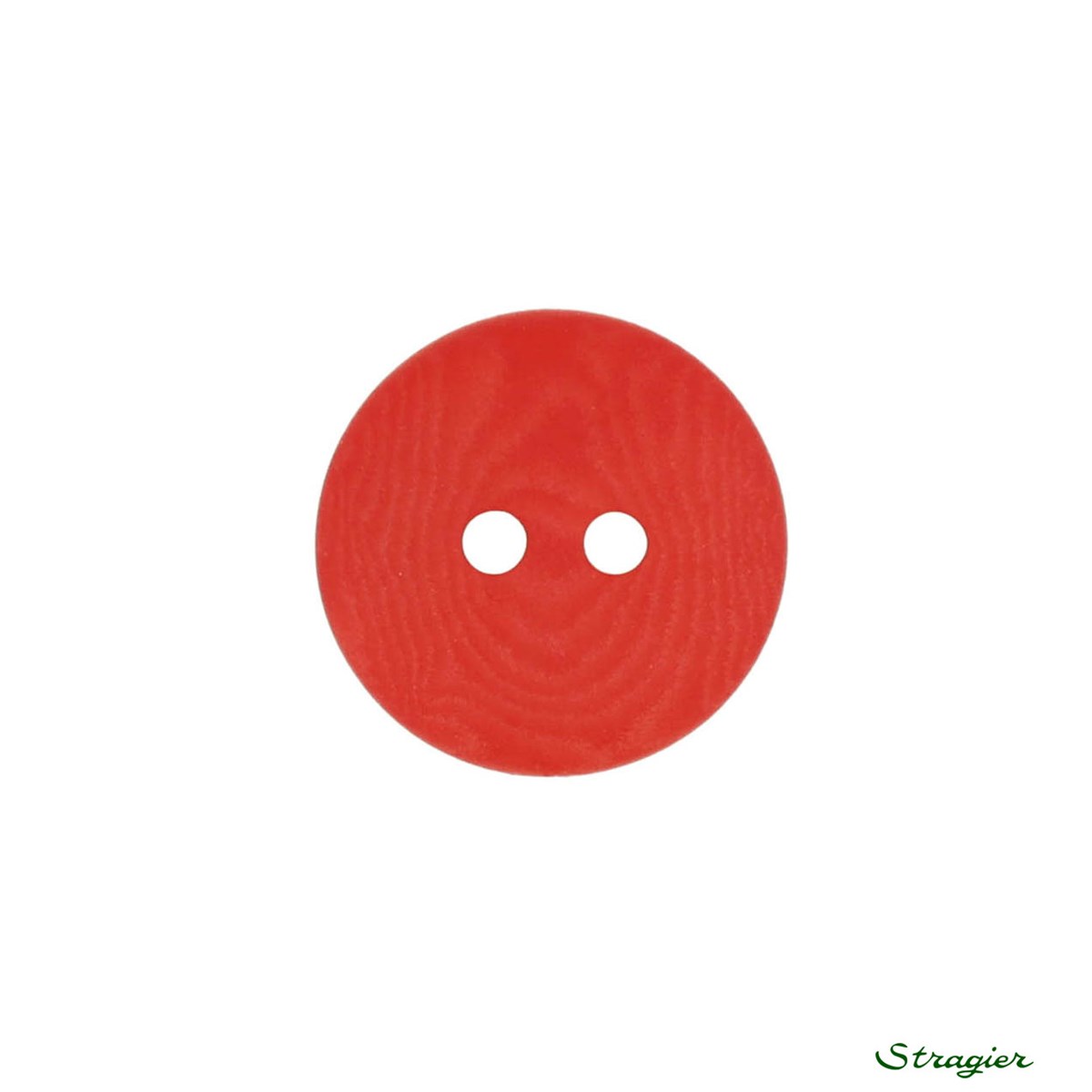 Boutons Corozo - 2 trous - Rouge - 15 mm