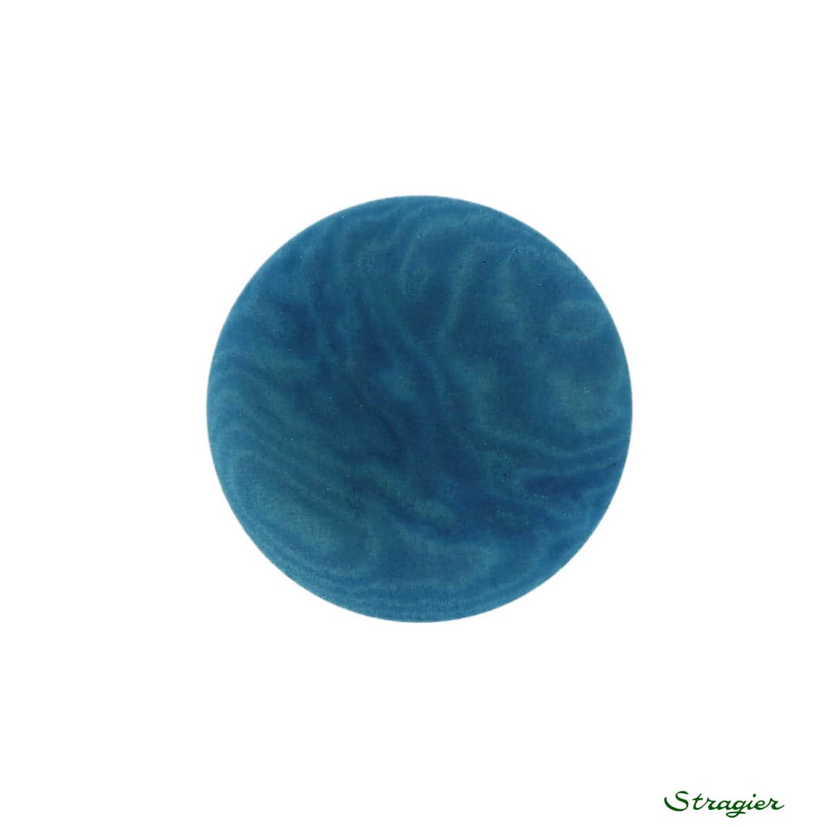Ivory-Nut Buttons - à queue - Bleu Niagara - 18 mm