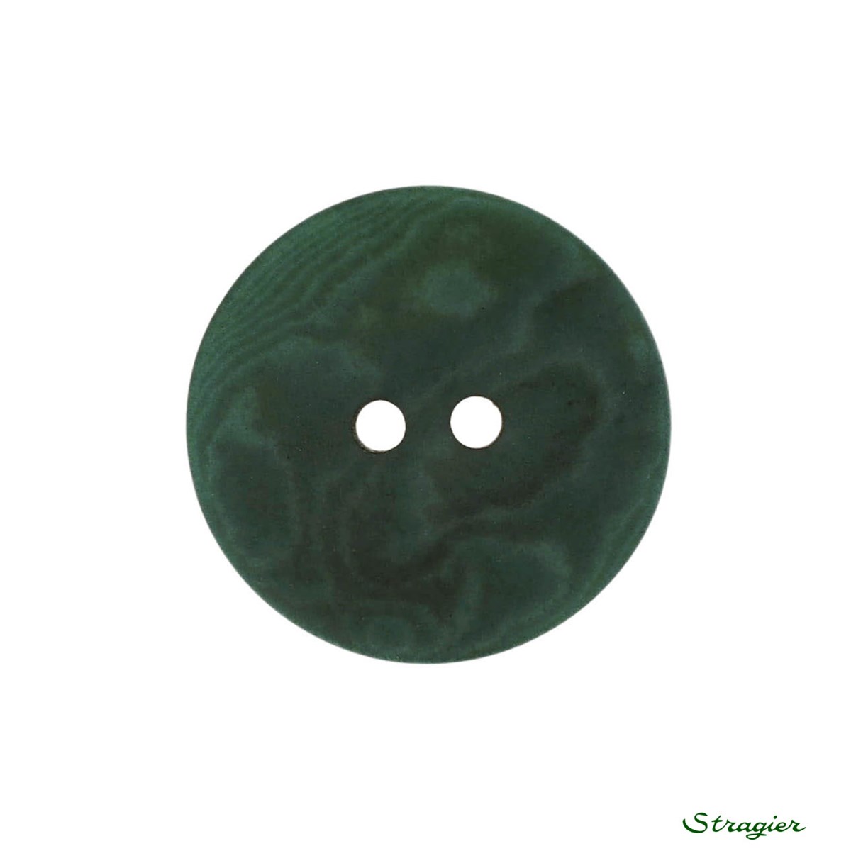 Boutons Corozo - 2 trous - Vert Bouteille - 20 mm