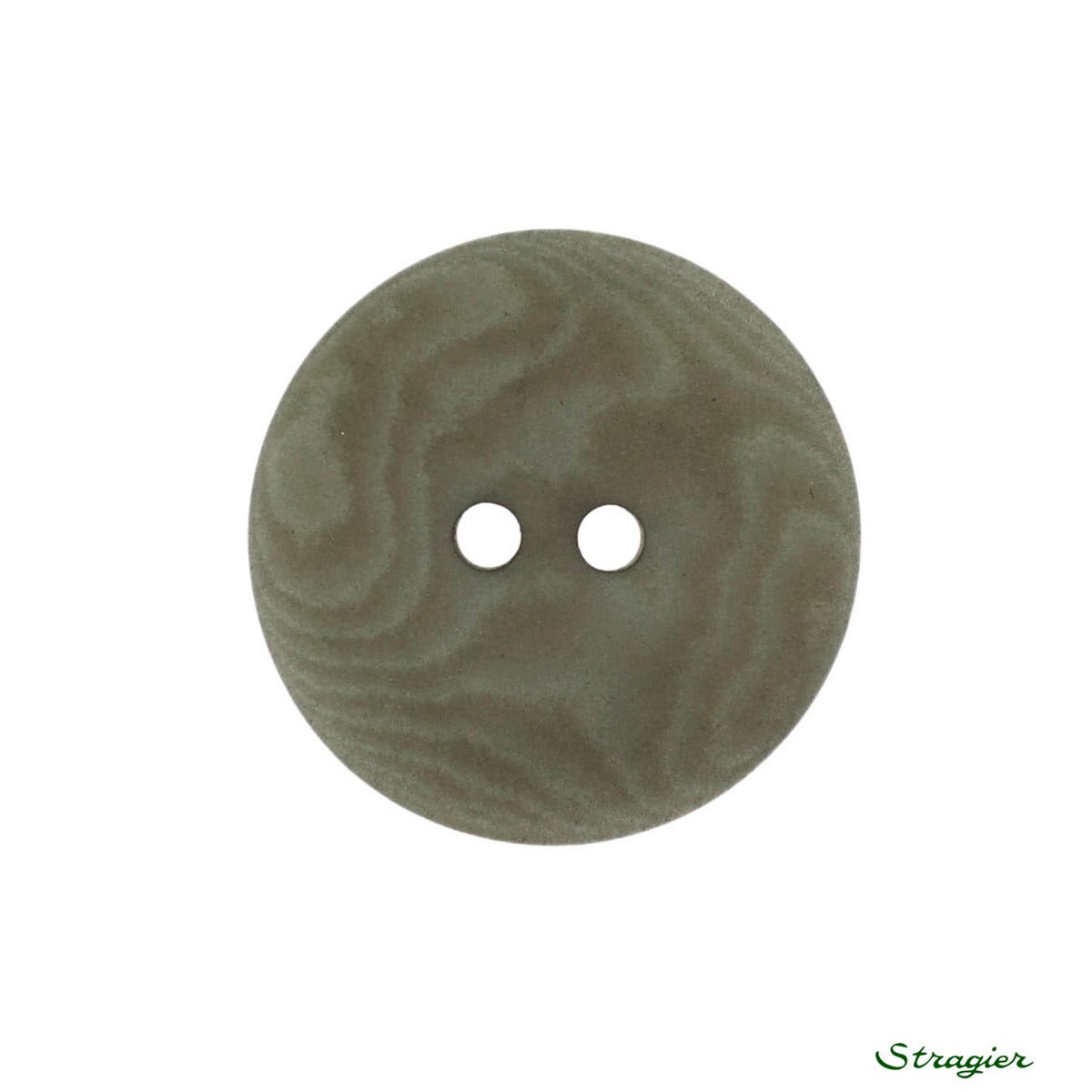 Boutons Corozo - 2 trous - Kaki Kalamata - 20 mm