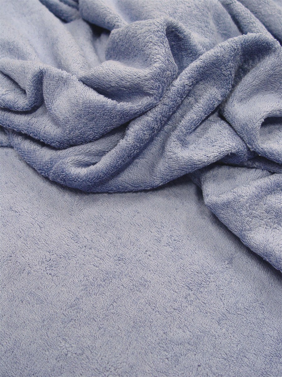 Tissu Eponge moelleux - Uni - Azur