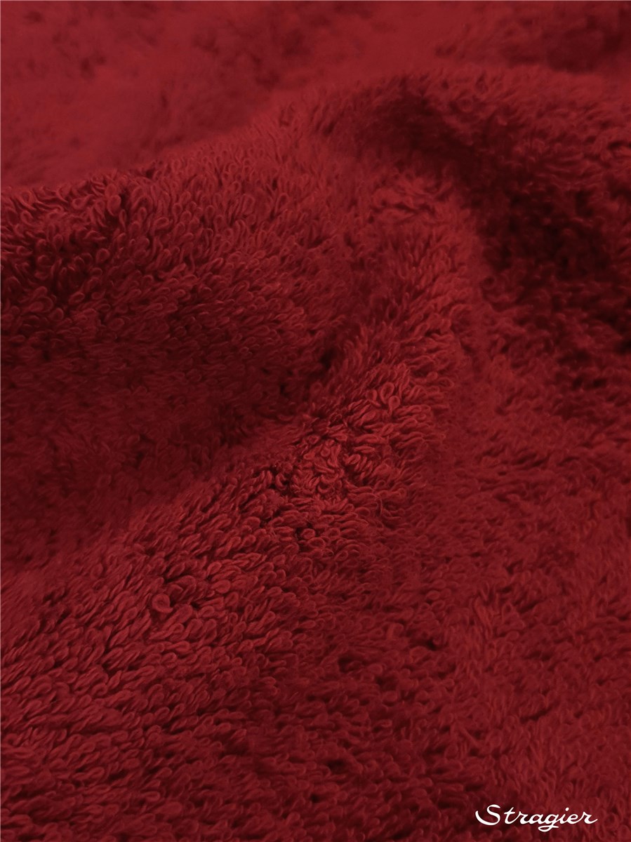 Tissu Eponge moelleux - Uni - Bordeaux