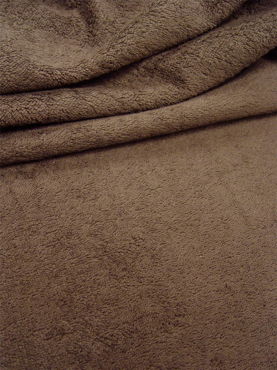 Tissu Eponge moelleux - Uni - Café