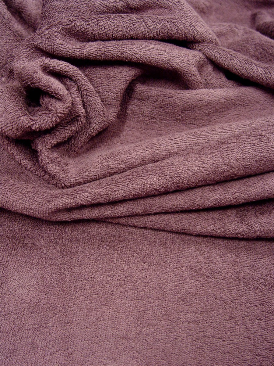 Tissu Eponge moelleux - Uni - Prune
