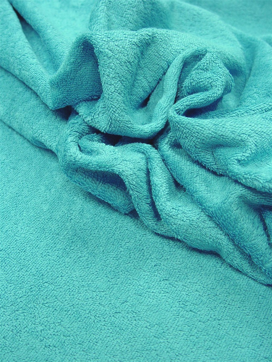 Tissu Eponge moelleux - Uni - Turquoise