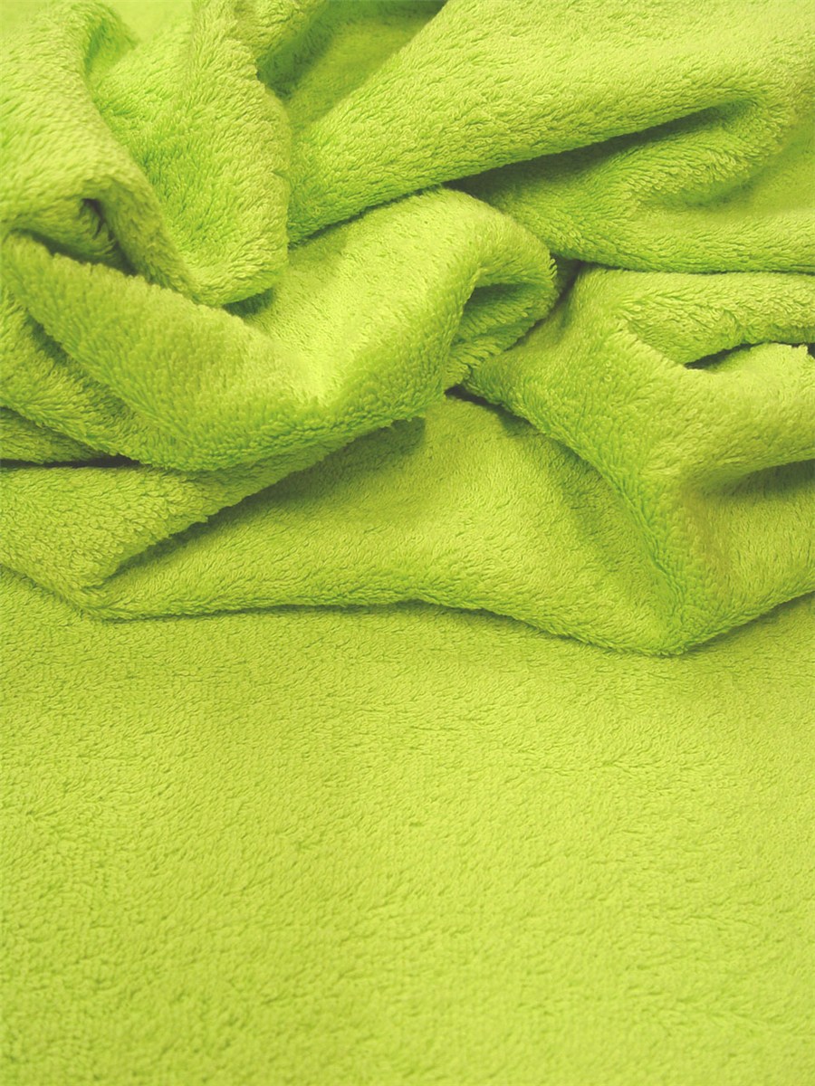Tissu Eponge moelleux - Uni - Vert pomme