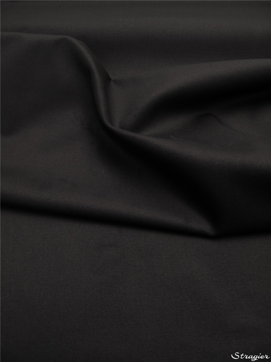 Coton sergé émerisé - Uni - Noir