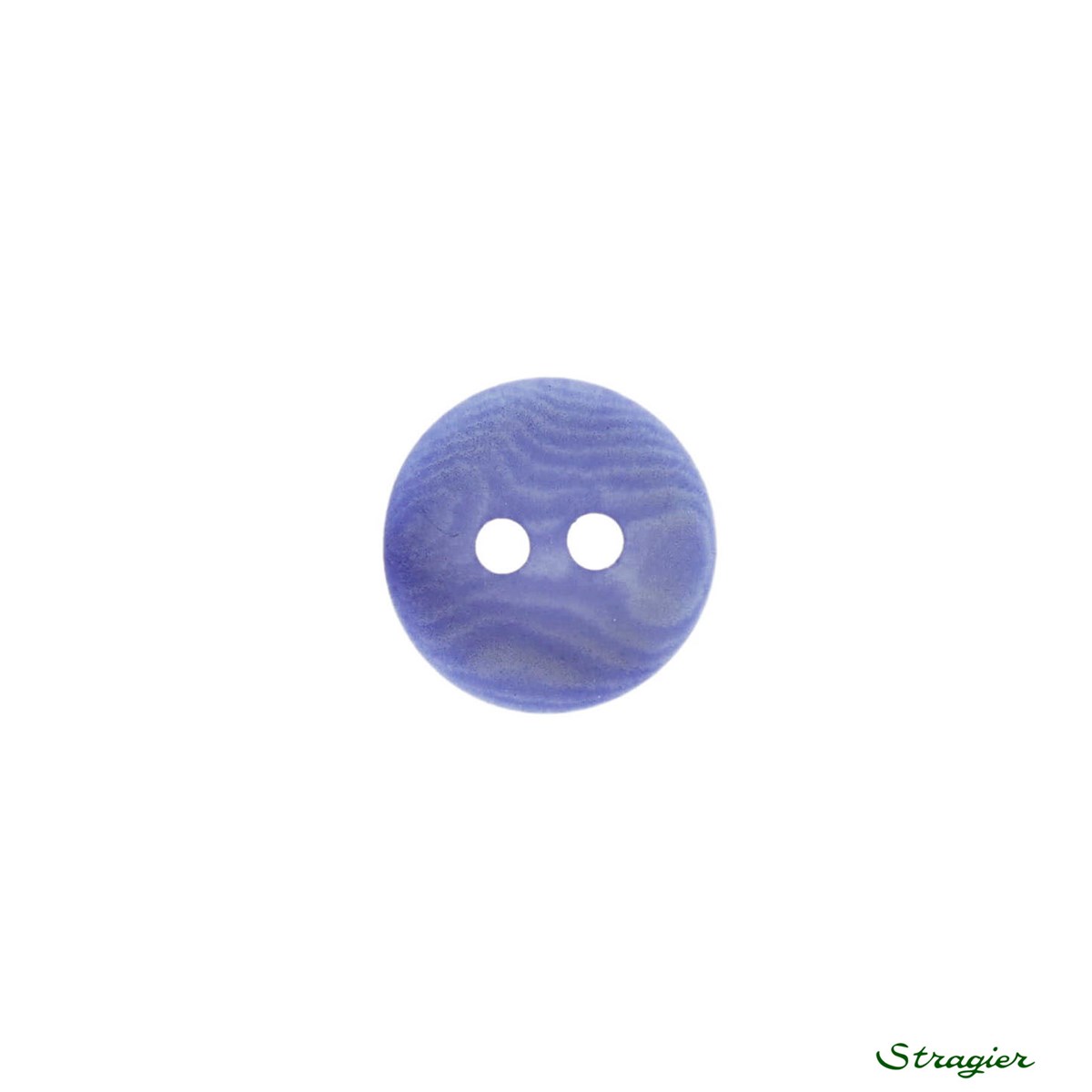 Ivory-Nut Buttons - 2 trous - Bleu Lavande - 12 mm